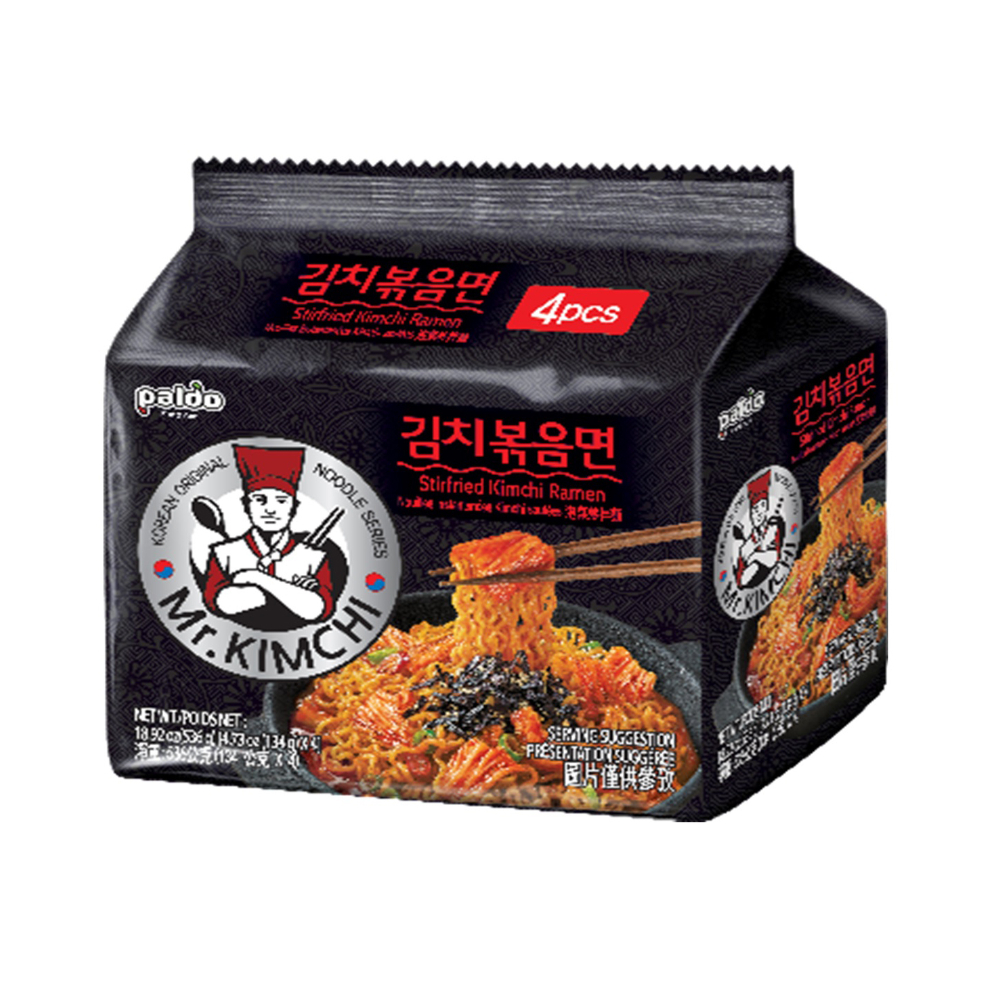 PALDO MR KIMCHI STIRFRIED RAMEN 4P 4/18.92Z