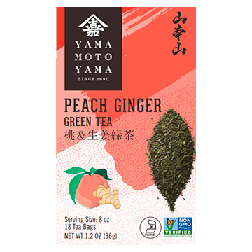 YMY PEACH GINGER GREEN TEA BAG  6/18 BAG