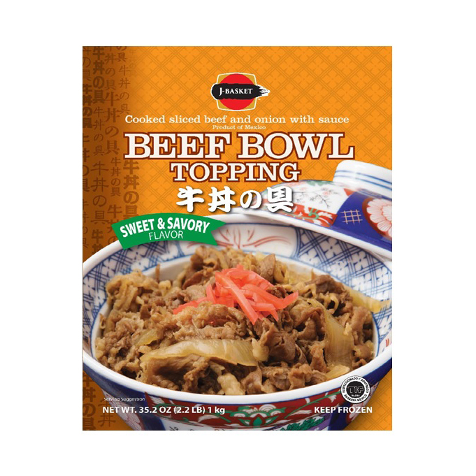J-BASKET BEEF BOWL TOPPING GYUDON COOKED BEEF W/ONION    10/2.20 #