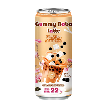 O'S GUMMY BOBA LATTE THAITEA CAN12/15.9Z - JFC International