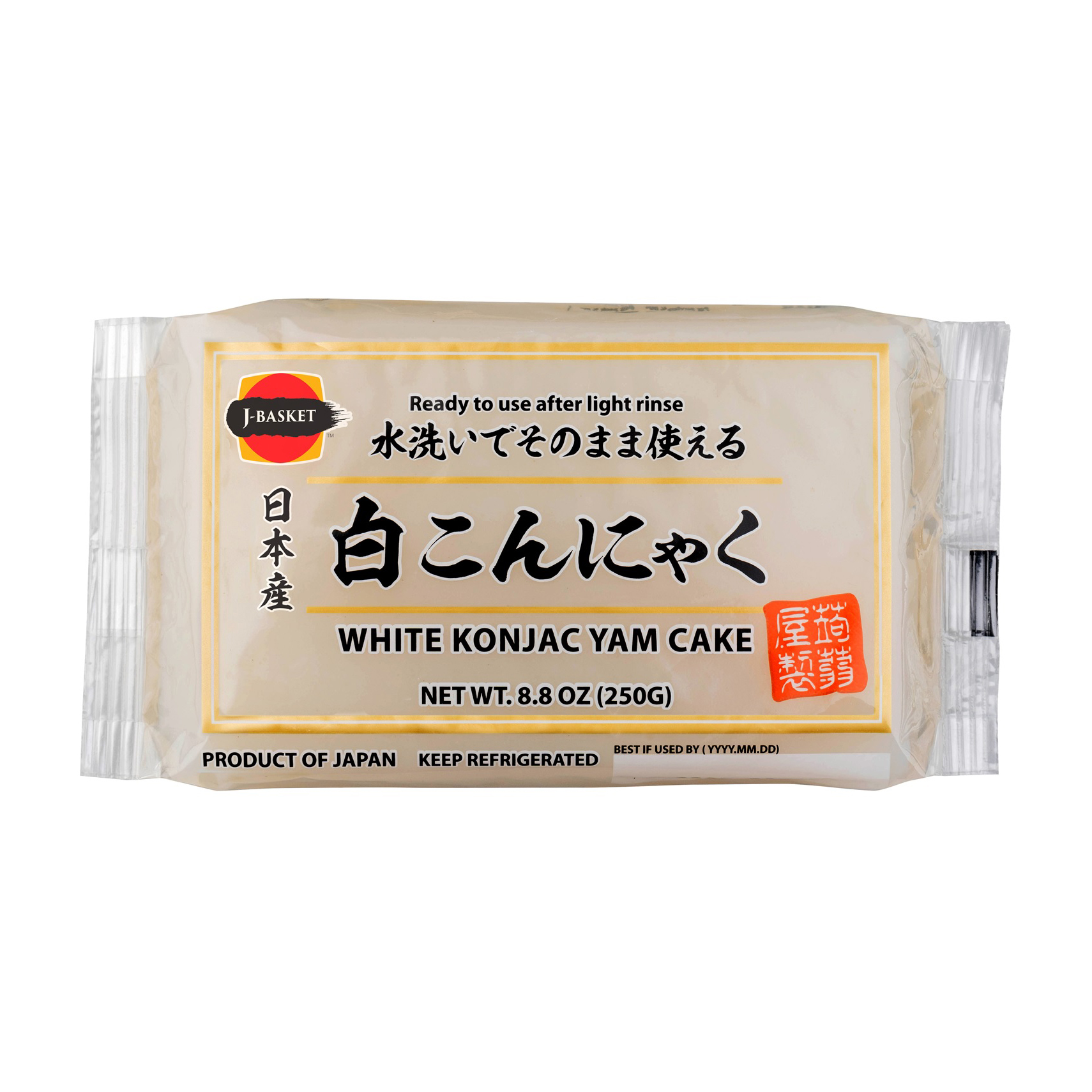 J-BASKET KONNYAKU WHITE KONJAC YAM CAKE               24/8.80 OZ