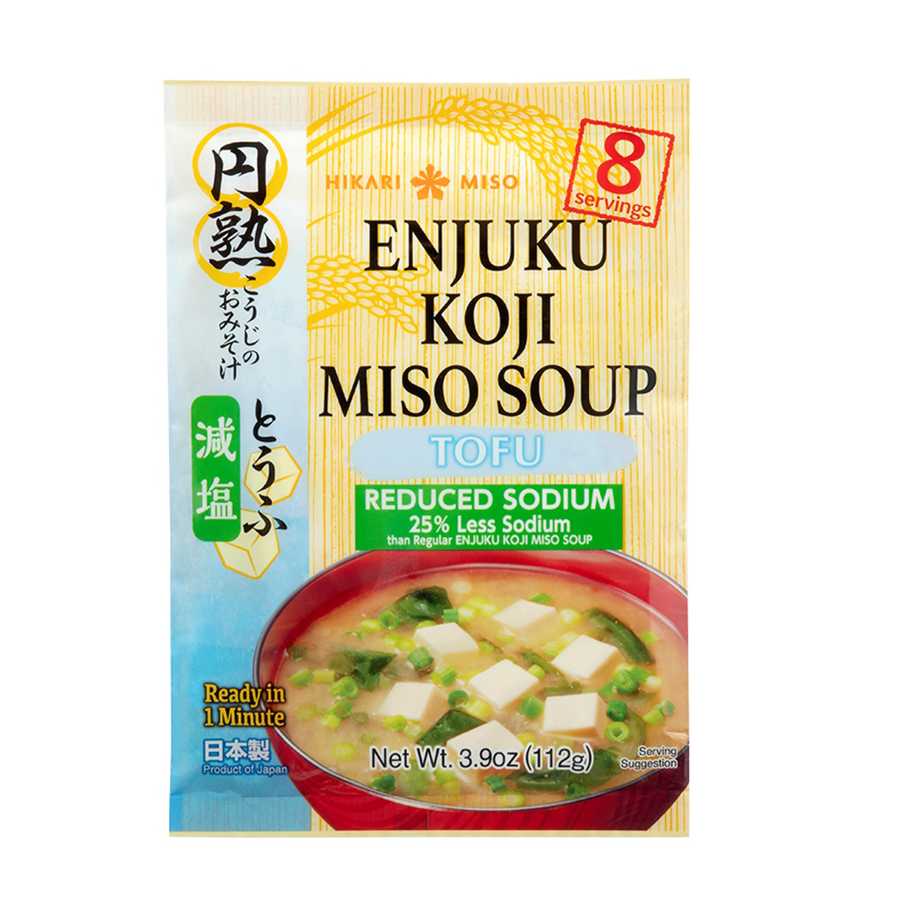 HIKARI ENJUKU KOJI MISO INSTANT 8P TOFU L-SODIUM REDUCED SODIUM 2/12/3.90 OZ