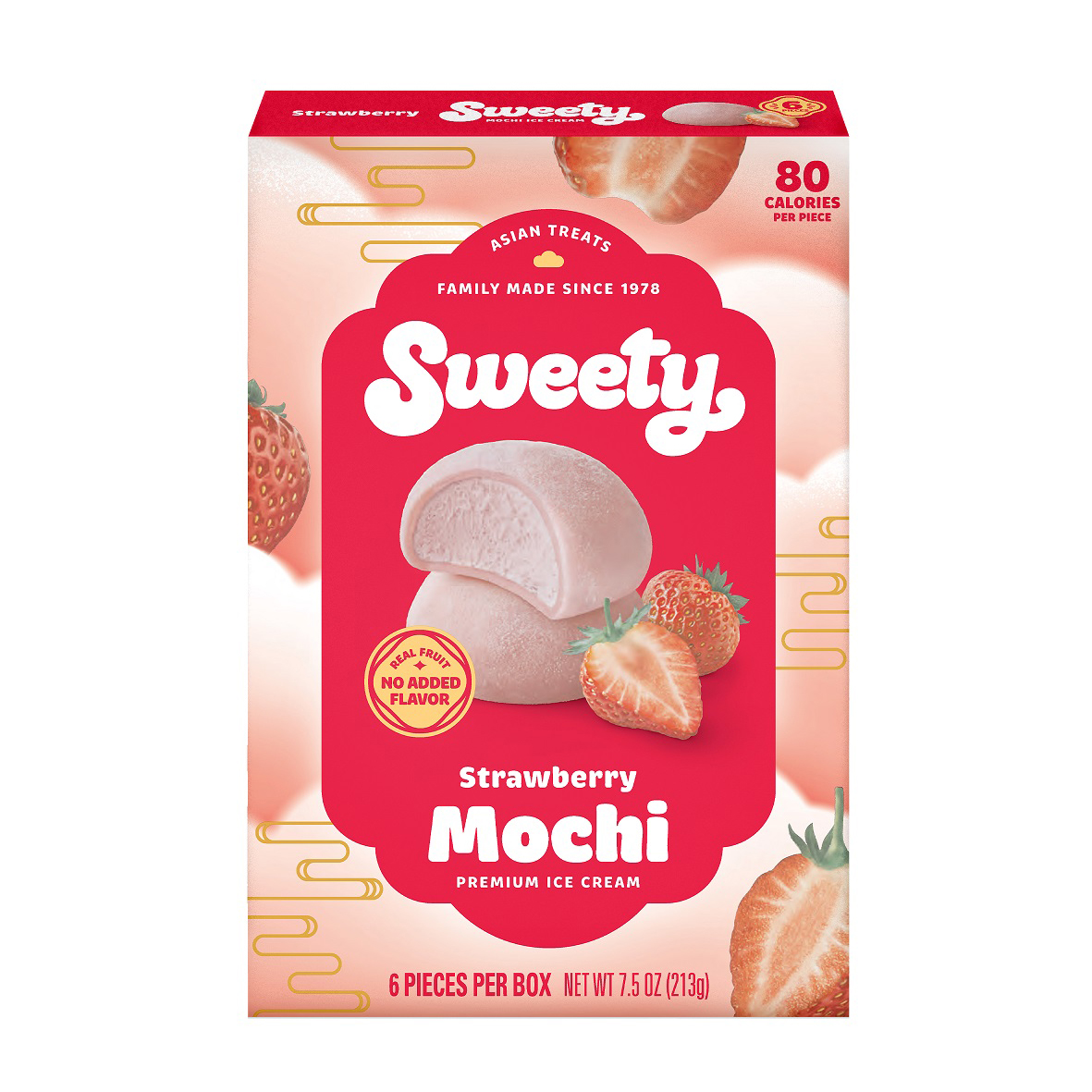 SWEETY MOCHI ICE STRAWBERRY 6/7.50 OZ - JFC International