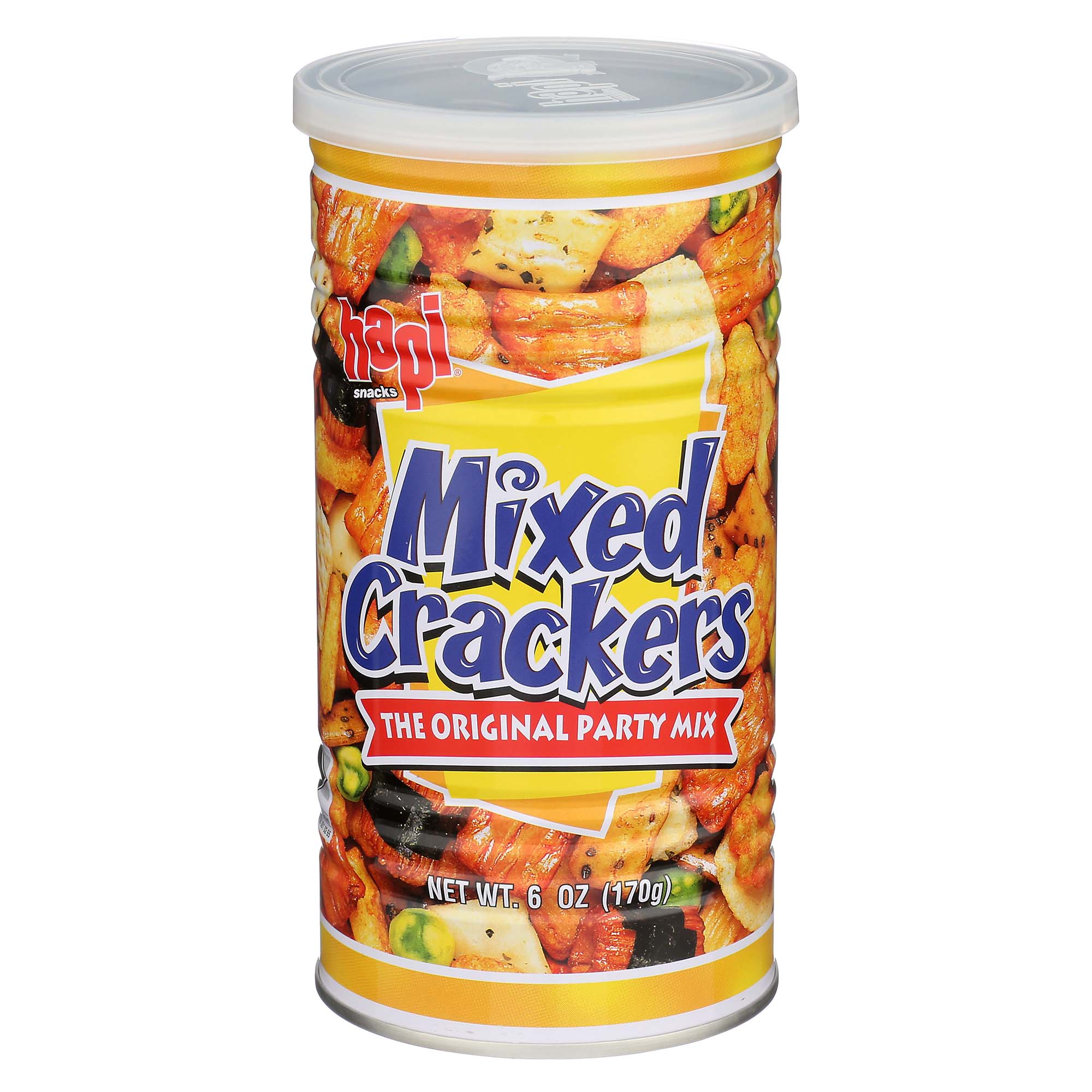 HAPI MIXED CRACKERS CAN       12/6.00 OZ