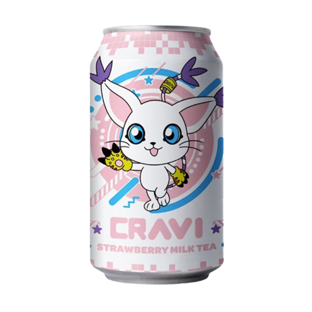 CRAVI DIGIMON STRAWBRY MILK TEA12/10.65Z