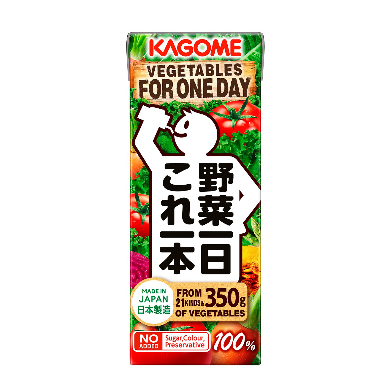 KAGOME YASAI 1 DAY ICHINICHI KORE IPPON VEGETABLE  JUICE 2/12/6.76 FZ