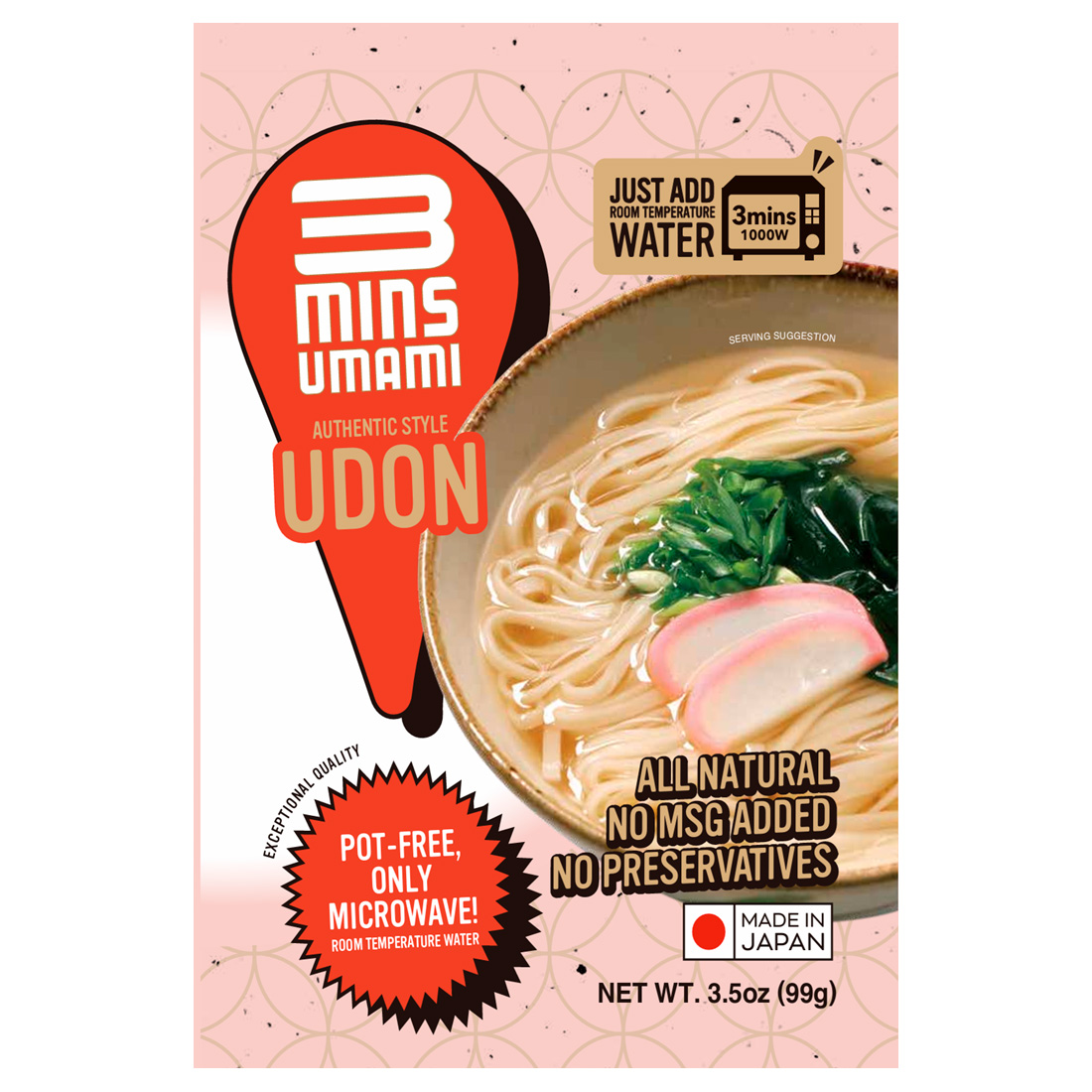 3 MINS UMAMI MICROWAVABLE UDON 24/3.5 OZ