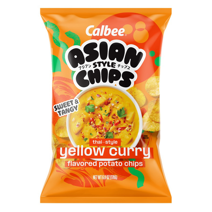 CALBEE ASIAN STYLE CHIPS THAI STYLE YELLOW CURRY 12/6.00 OZ