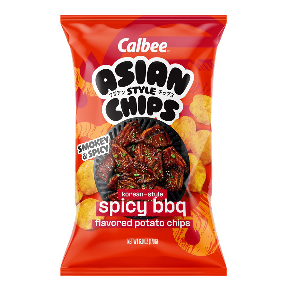 CALBEE ASIAN STYLE CHIPS KOREAN STYLE SPICY BBQ 12/6.00 OZ