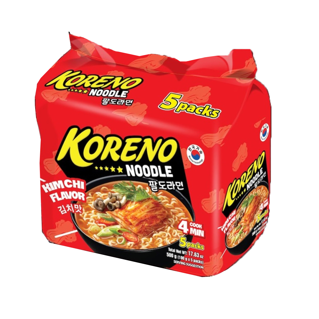 PALDO KORENO KIMCHI NOODLE 5P 4/17.63 OZ