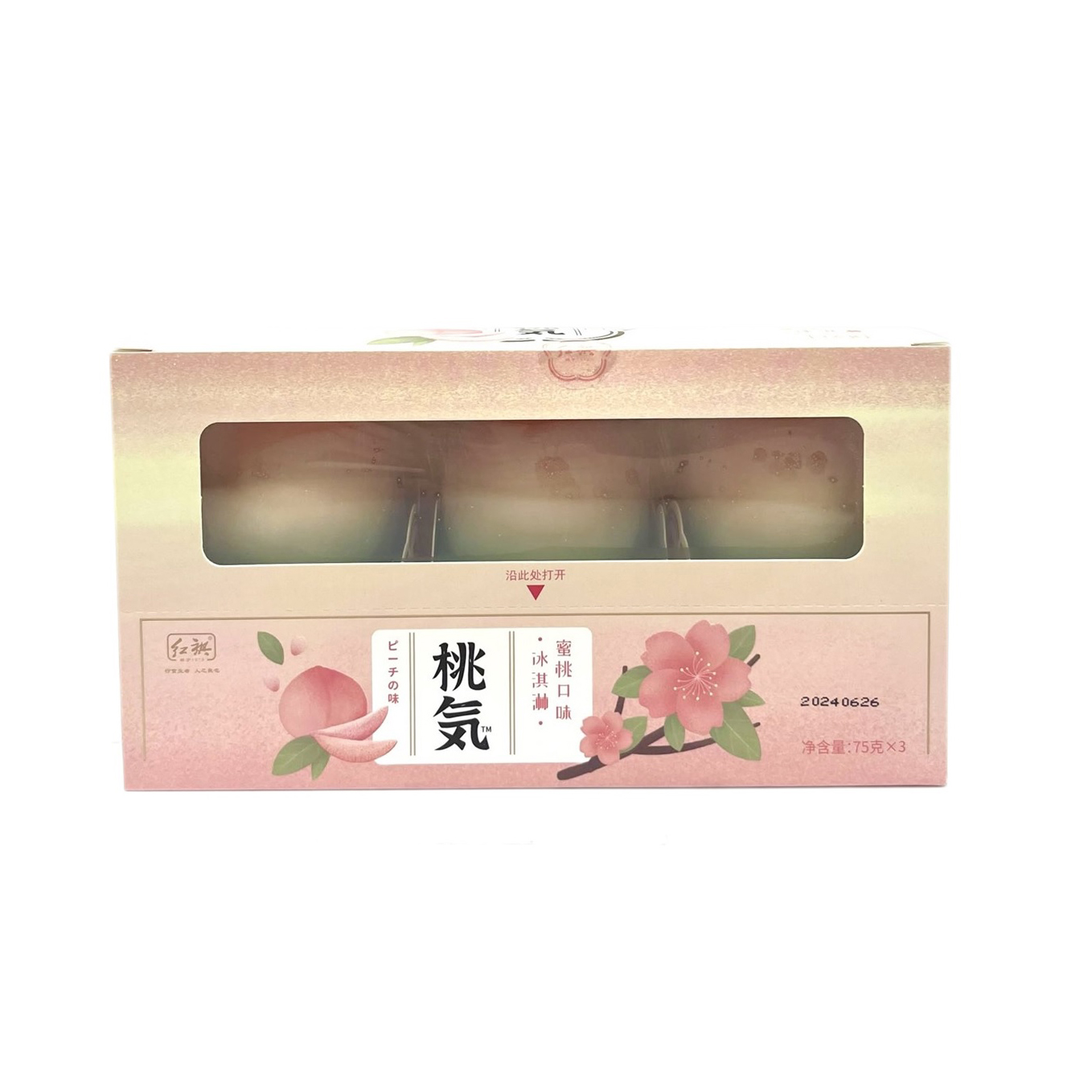 FOREST FOOD HONG QI PEACH FLAVOR ICE CREAM 3P 8/7.94 OZ