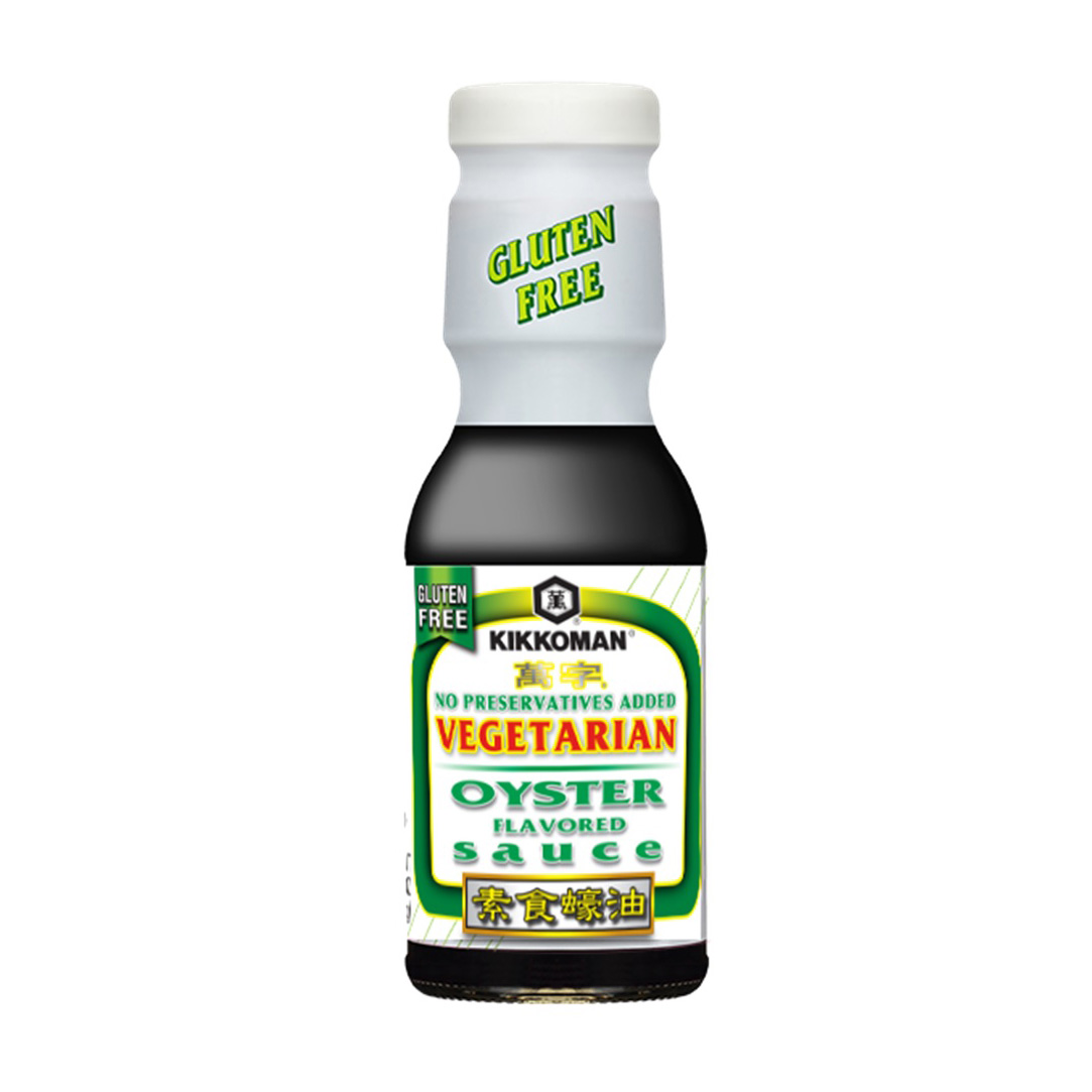 KIKKOMAN VEGETARIAN OYSTER FLAVORED SAUCE NO PRSV GLUTEN FREE 6/12.80 OZ