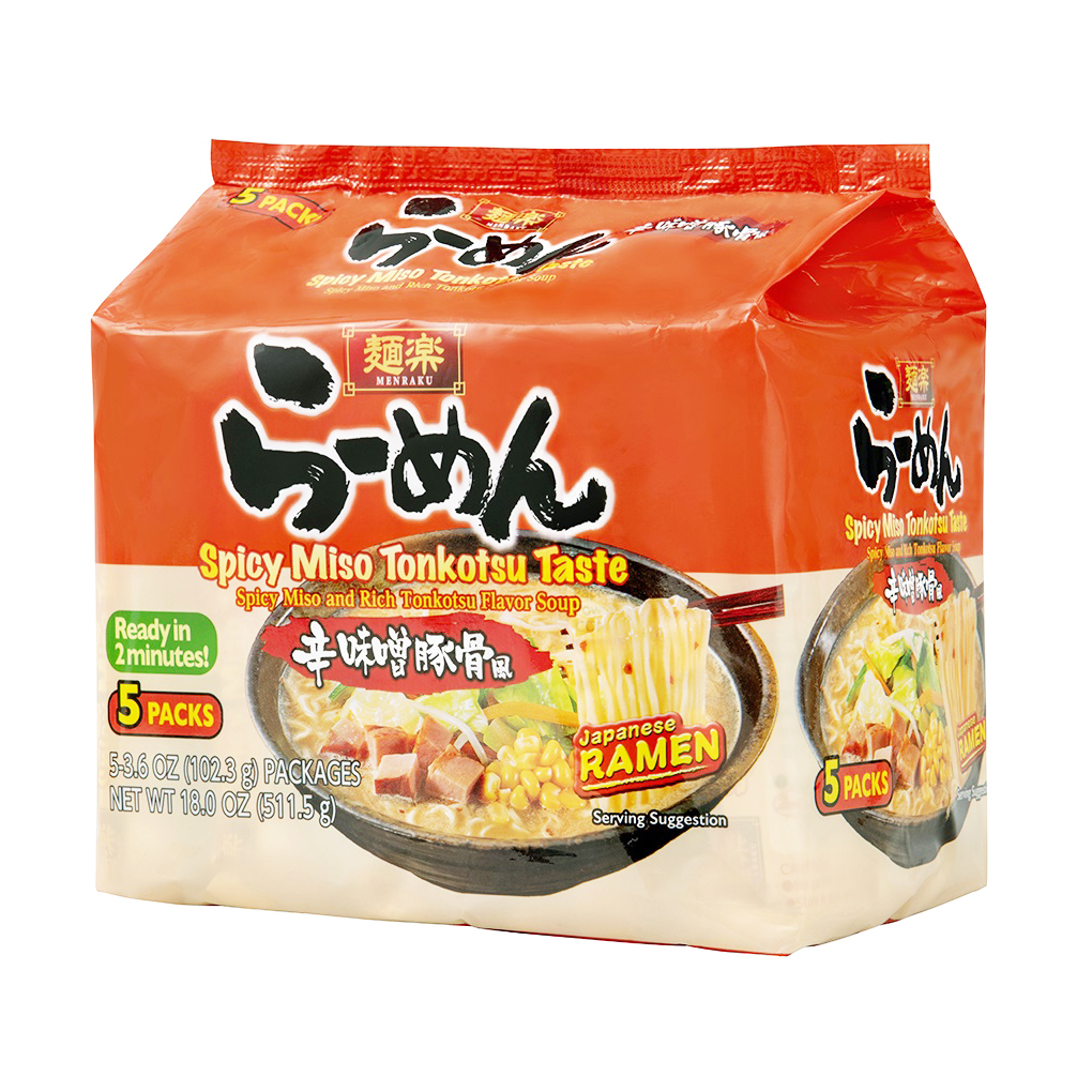 HIKARI MENRAKU SPICY MISO TONKOTSU TASTE 5P 6/18.00 OZ
