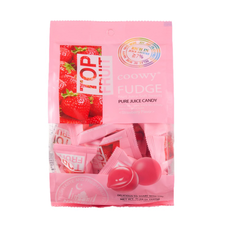 COOWY TOP FRUIT FUDGE SOFT SWEETS PURE JUICE CANDY STRAWBERRY 24/11.28 OZ