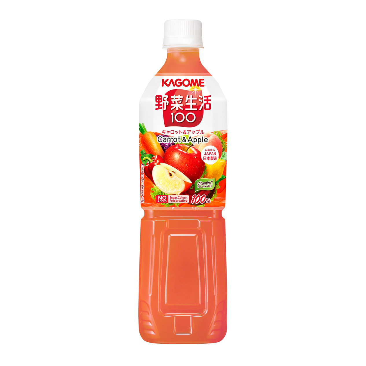KAGOME YASAI VEGETABLE SEIKATSU 100 CARROT & APPLE JUICE 15/24.33 FZ