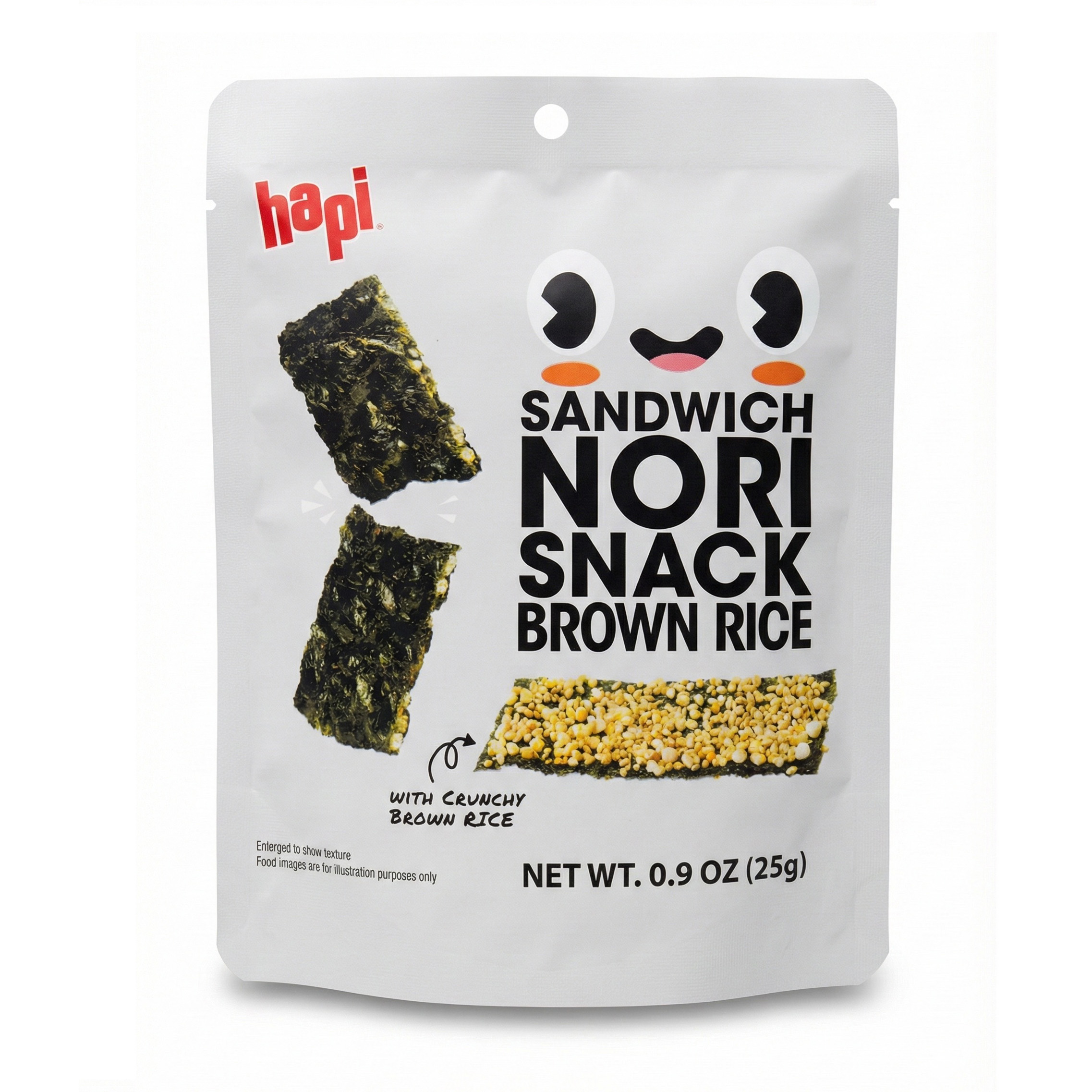 HAPI SANDWICH NORI SEAWEED SNACK BROWN RICE 2/10/0.90 OZ