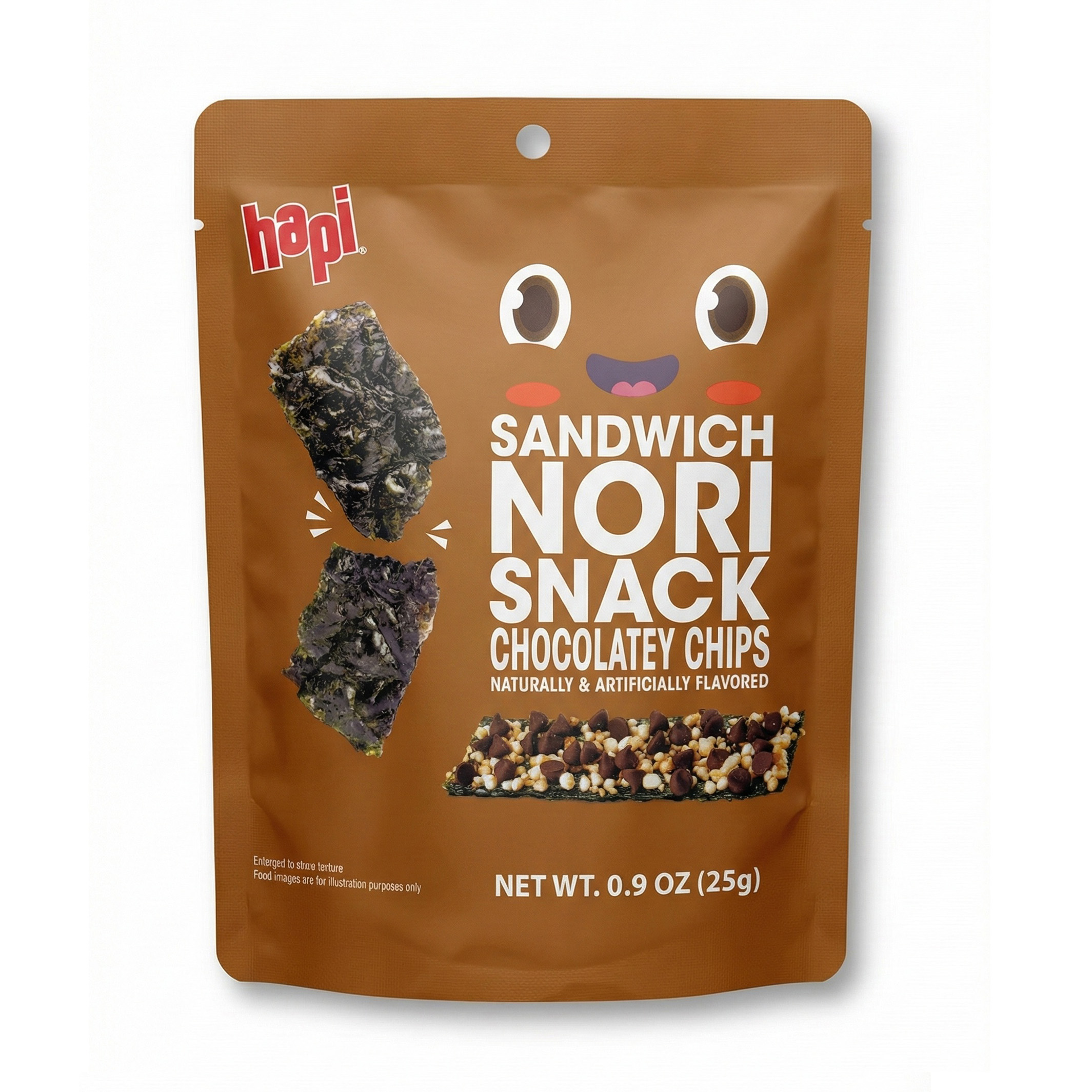HAPI SANDWICH NORI SEAWEED SNACK CHOCOLATEY CHIPS 2/10/0.90 OZ