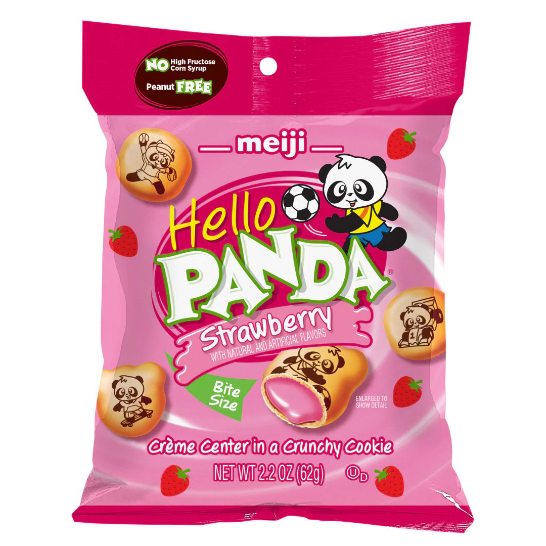 MEIJI HELLO PANDA STRAWBERRY 4/6/2.20 OZ