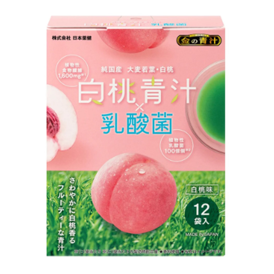 GOLDEN AOJIRU YOUNG BARLEY GRASS & WHITE PEACH POWDER WITH LACTIC ACID BACTERIA 12P 36/2.75 OZ