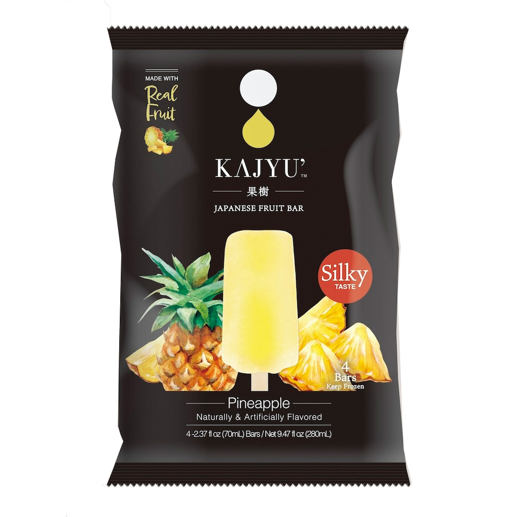 KAJYU' PINEAPPLE DESSERT POPS 4P 8/9.47 FZ