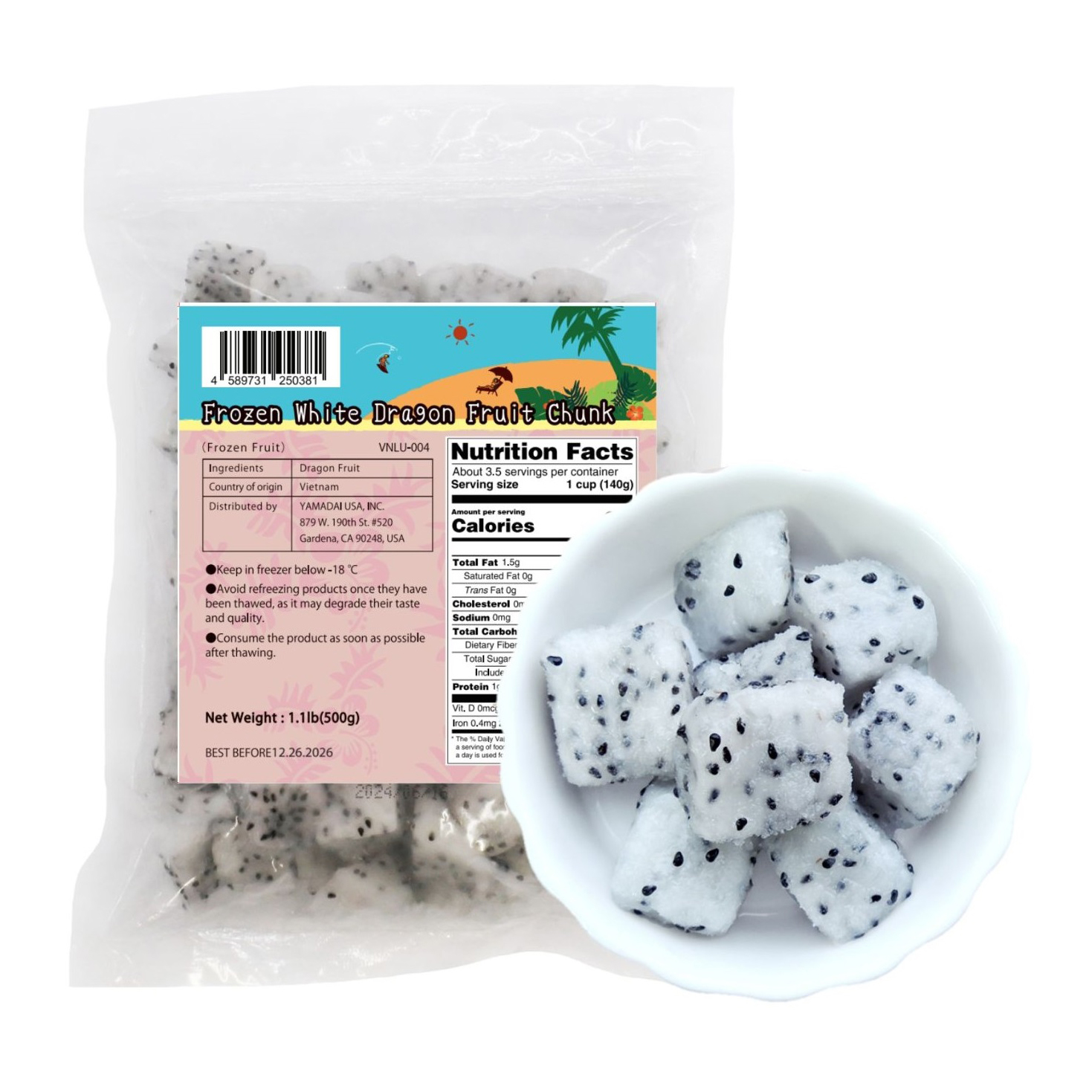 YAMADAI WHITE DRAGON FRUIT CHUNK 20/1.10 #