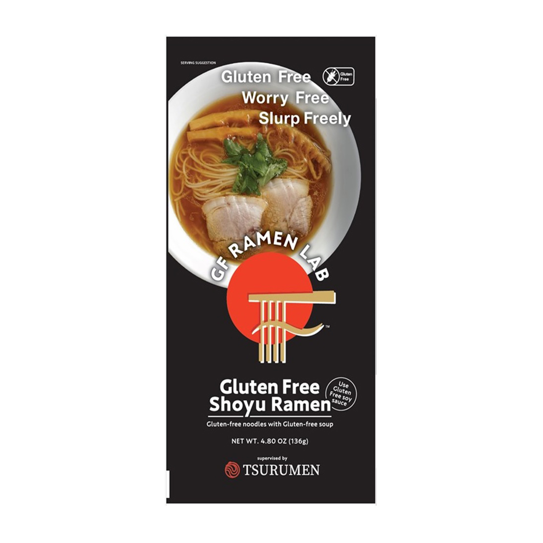 KENMIN TSURUMEN GF RAMEN LAB GLUTEN FREE SHOYU SOY SAUCE RAMEN 10/4.80 OZ