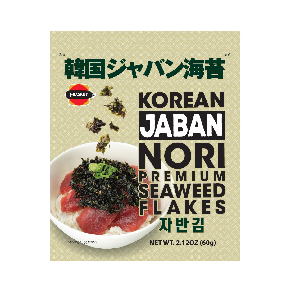 J-BASKET BUKKAKE JABAN NORI PREMIUM KOREAN SEAWEED FLAKES 6/2.12 OZ
