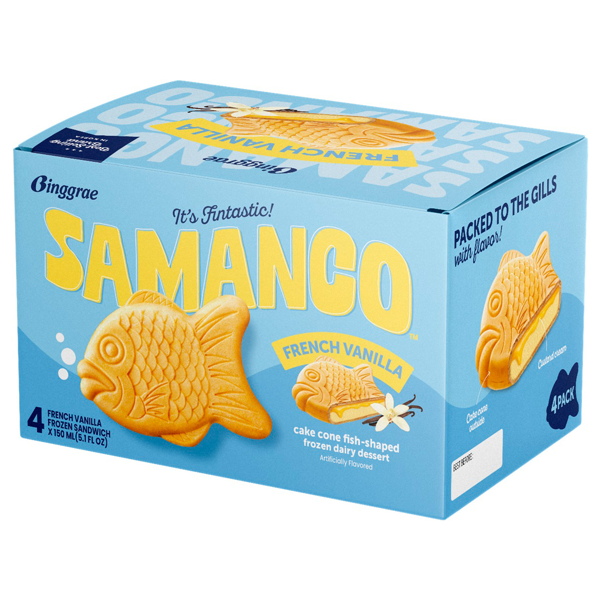 BINGGRAE SAMANCO TAIYAKI FRENCH VANILLA 4P 6/20.40 FZ