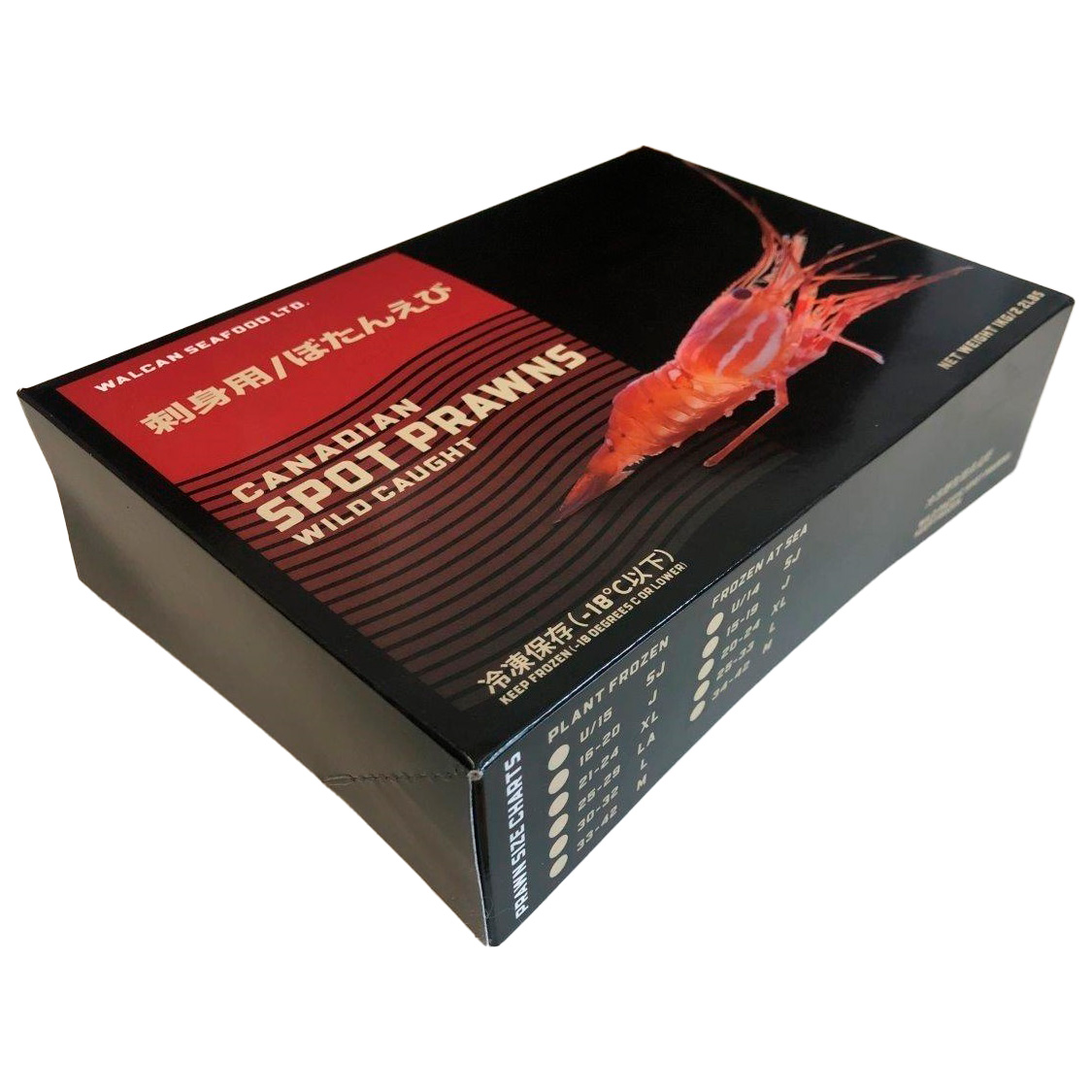 WALCAN BOTAN EBI SPOT PRAWN XL 21-24P WILD CANADA NEW 12/2.20 #