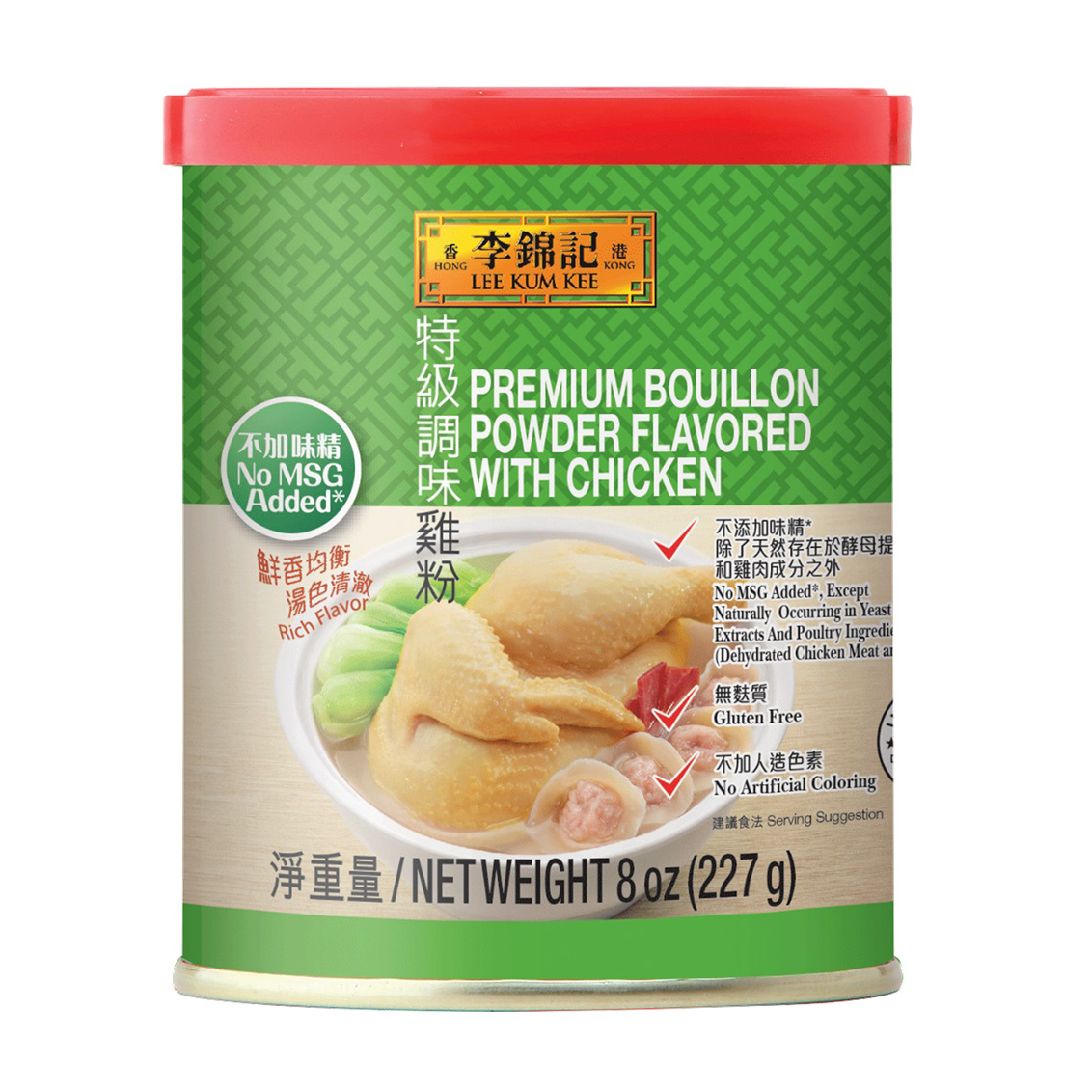 LEE KUM KEE PREMIUM BOUILLON POWDER WITH CHICKEN  24/8.00 OZ