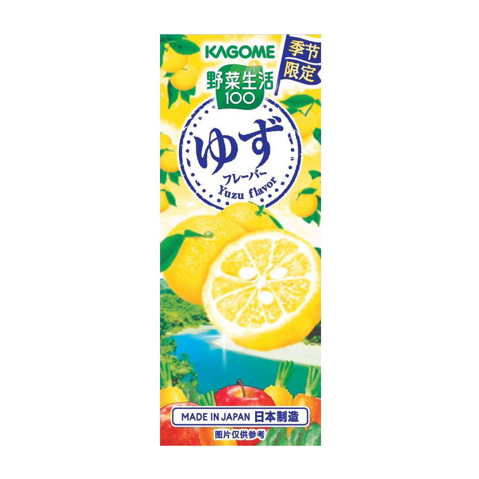 KAGOME YASAI SEIKATSU 100 YUZU FLAVOR 2/12/6.59 FZ