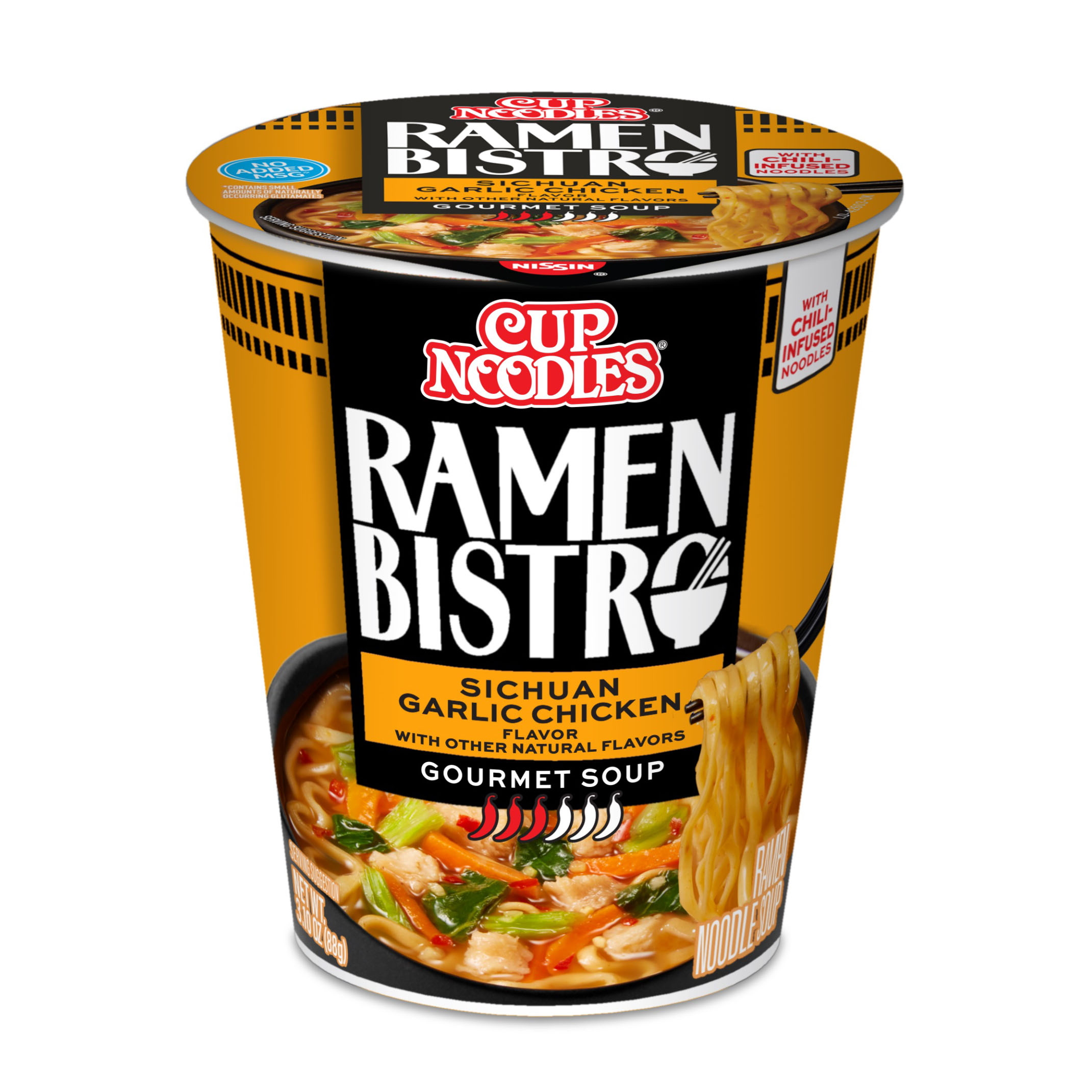 NISSIN FOODS CUP NOODLE RAMEN BISTRO SICHUAN GARLIC CHICKEN 6/3.10 OZ