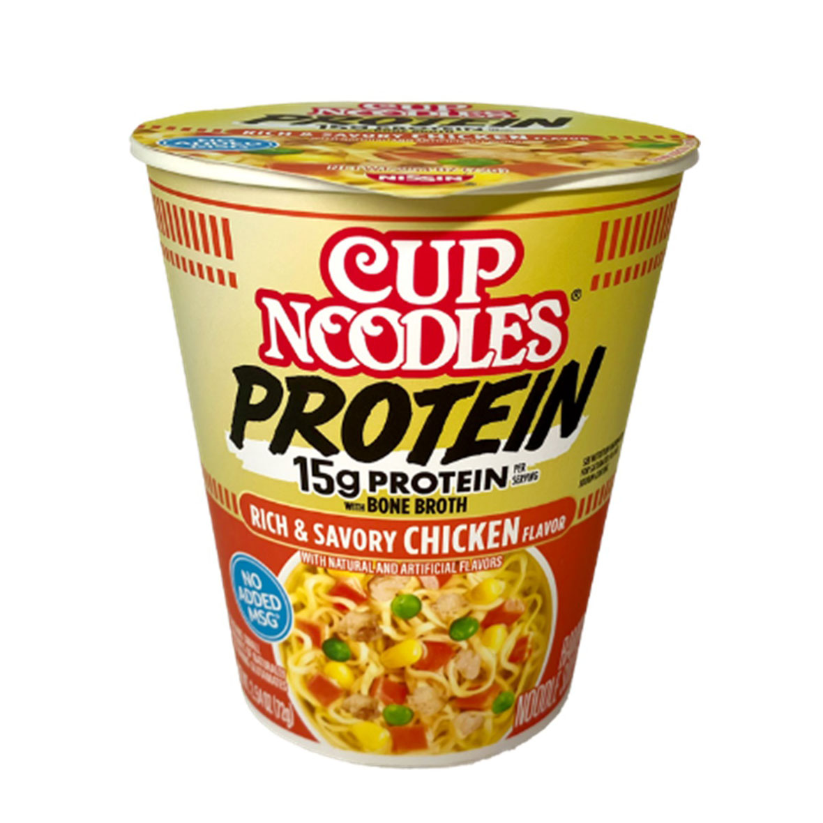 NISSIN FOODS CUP NOODLE PROTEIN RICH & SAVORY CHICKEN 6/2.54 OZ