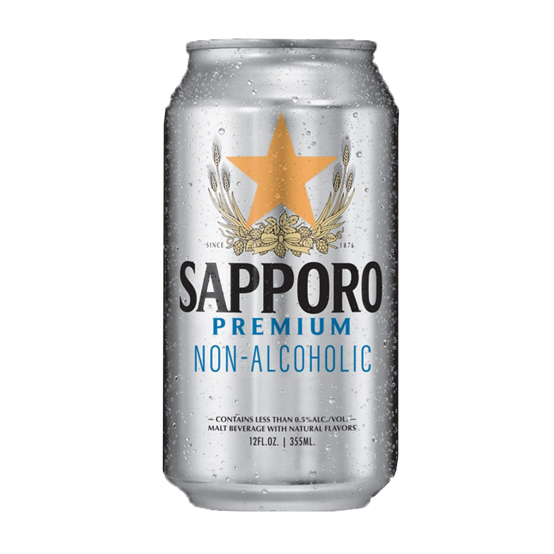 SAPPORO BEER PREMIUM ALUMI CAN ALCOHOL LESS THAN 0.5% CANADA 4/6/12.00 FZ