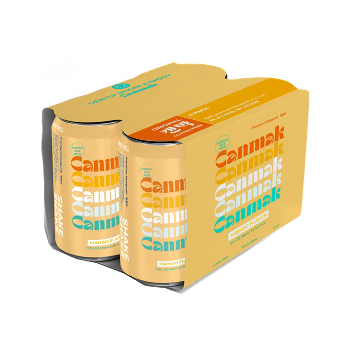 CANMAK MANGO RICE BEER MAKGEOLLI CAN 6/4/355 ML