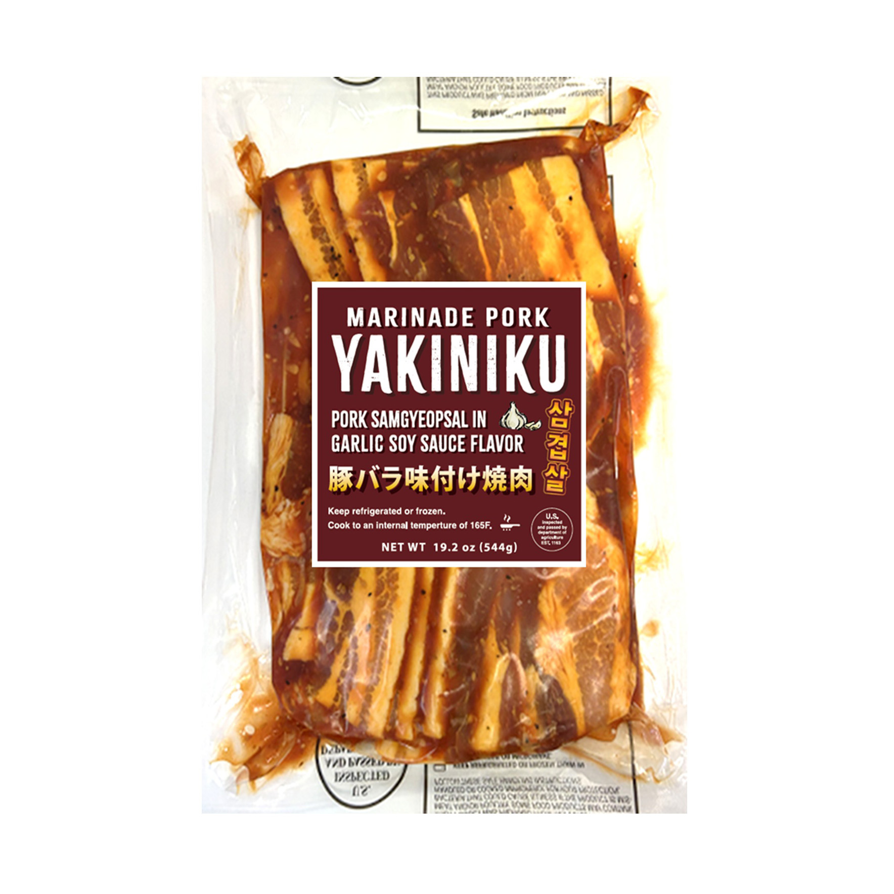 UBF MARINATED YAKINIKU PORK SAMGYEOPSAL YAKINIKU BELLY IN GARLIC SOY SAUCE FLAVOR 16/1.20 #