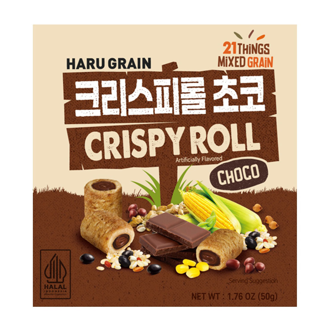 HY HARU GRAIN CRISPY ROLL CHOCO 40/1.76 OZ