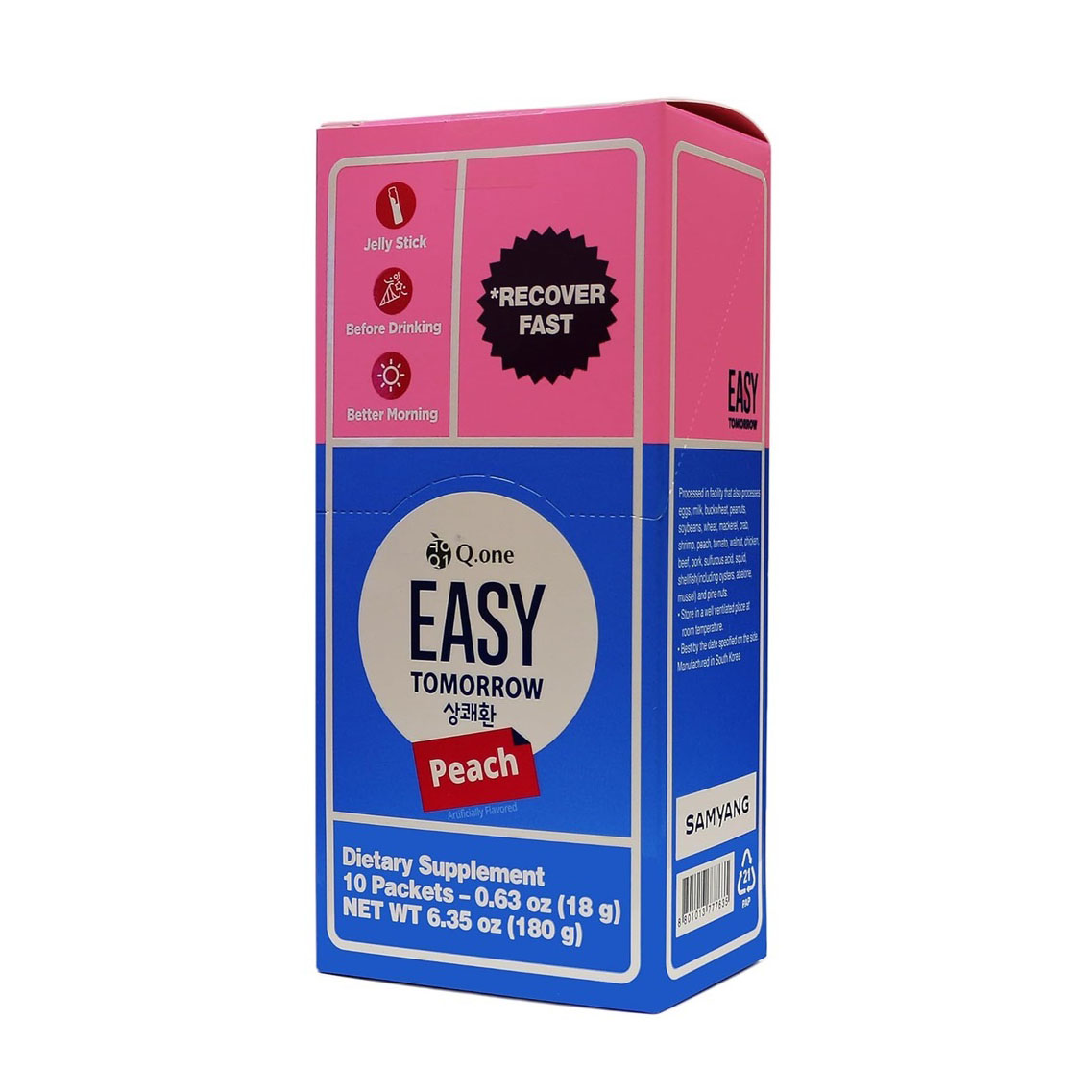 EASY TOMORROW PEACH FLAVOR JELLY STICK 10P 12/6.35 OZ