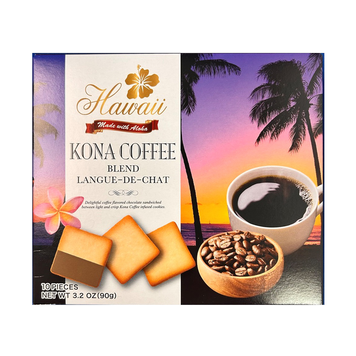 MARUTOU HAWAII KONA COFFEE LANGUE DE CHAT 20P  30/3.20 OZ