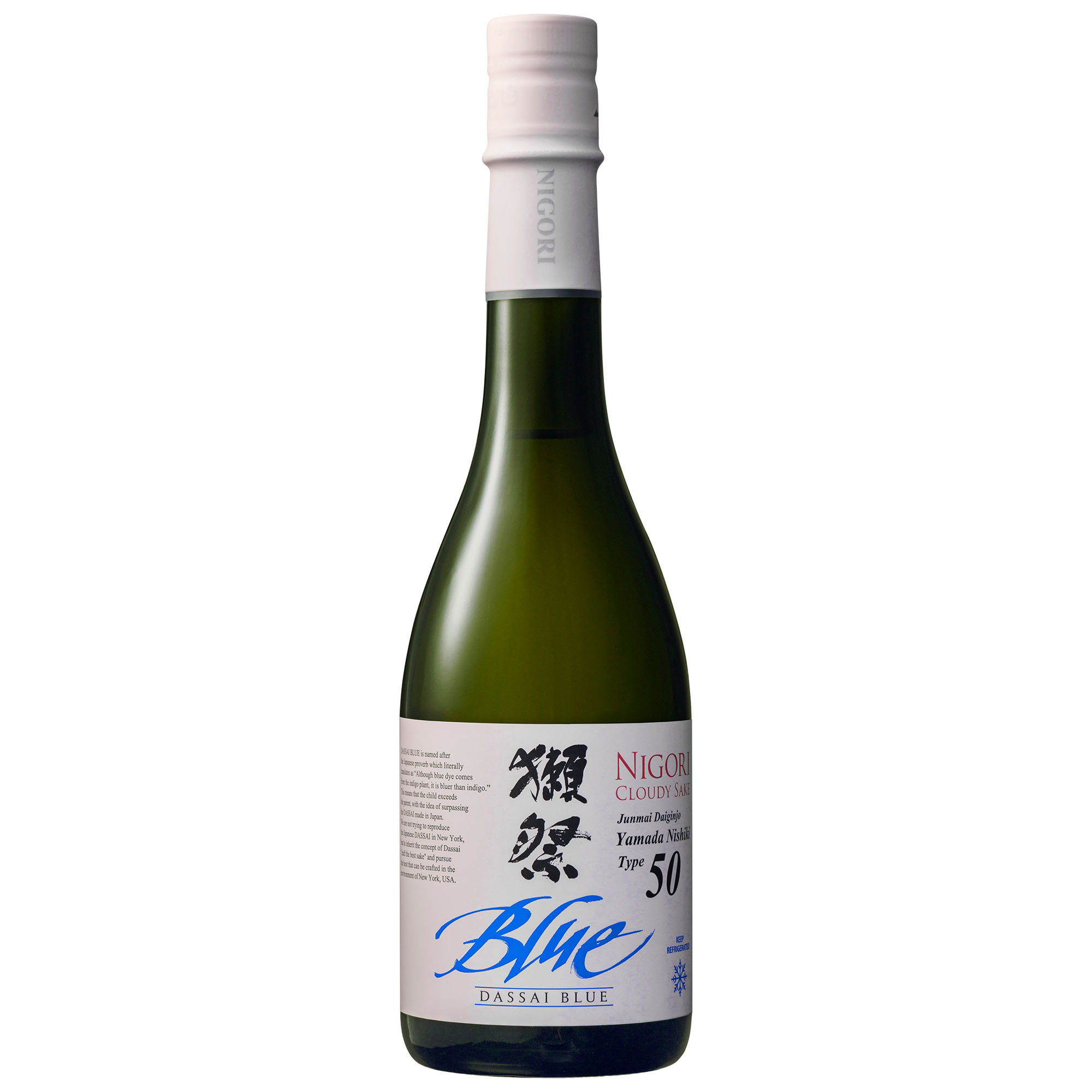 DASSAI BLUE TYPE 50 DRY JDGJ YAMADA NISHIKI NIGORI SAKE  12/375 ML
