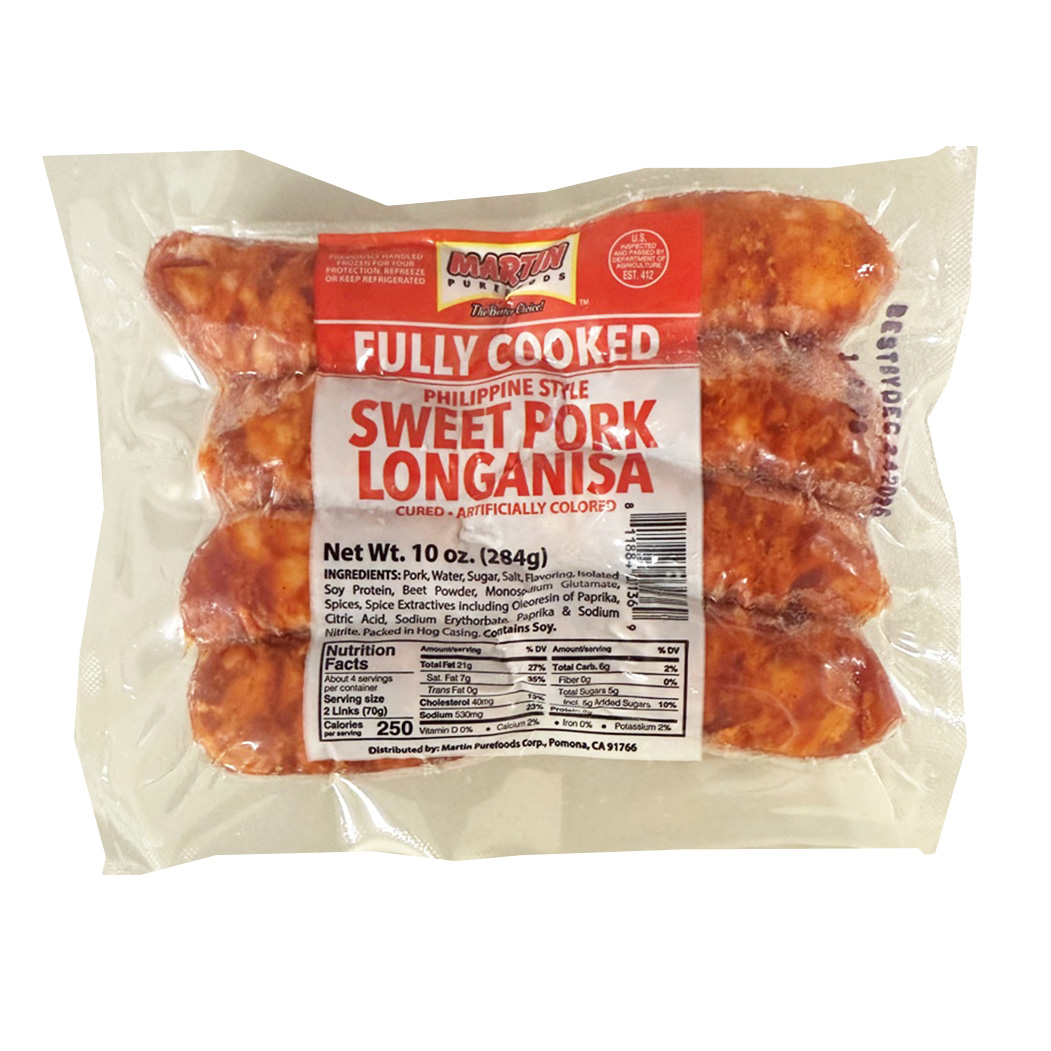 MARTIN PURE FOOD SWEET PORK LONGANISA  12/10.00 OZ