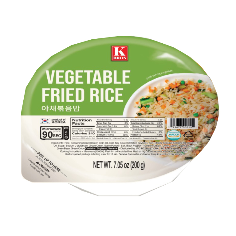 K BROS VEGETABLE FRIED RICE   12/7.05 OZ