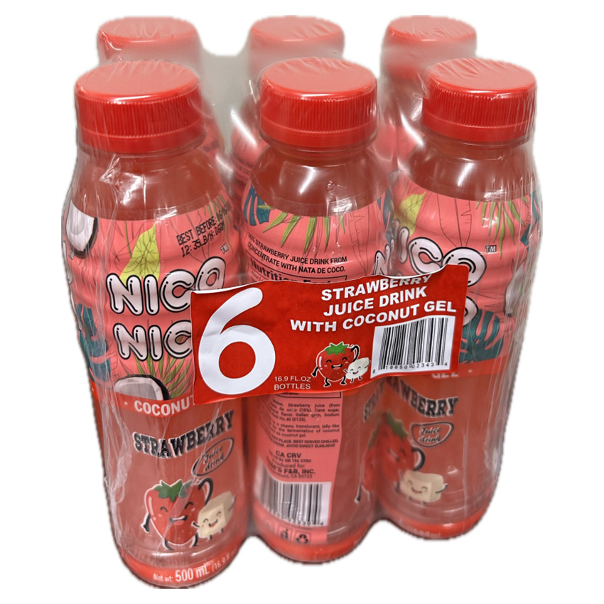 NICONICO NATA DE COCO STRAWBERRY JUICE 6PK 2/6/16.9 FL OZ