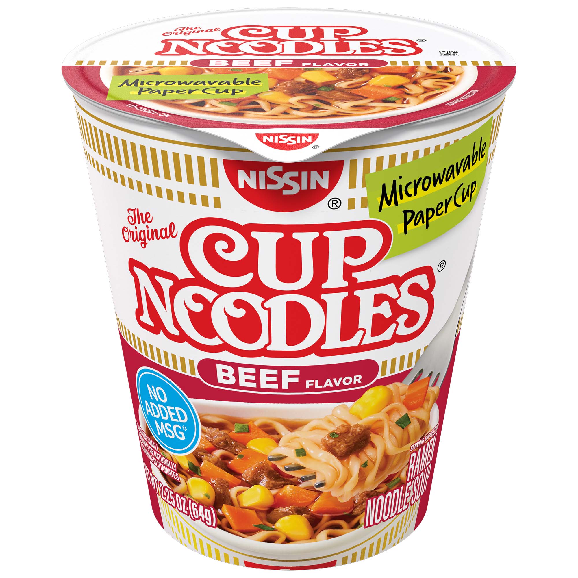 NISSIN FOODS CUP NOODLE BEEF           12/2.25 OZ