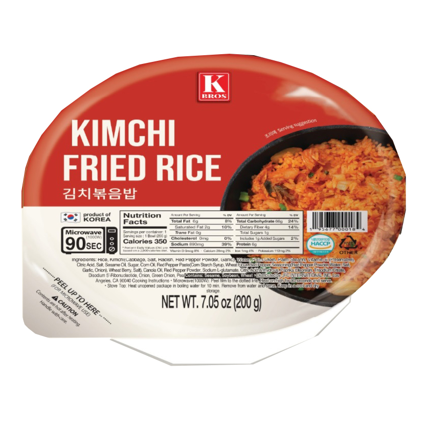 K BROS KIMCHI FRIED RICE      12/7.05 OZ