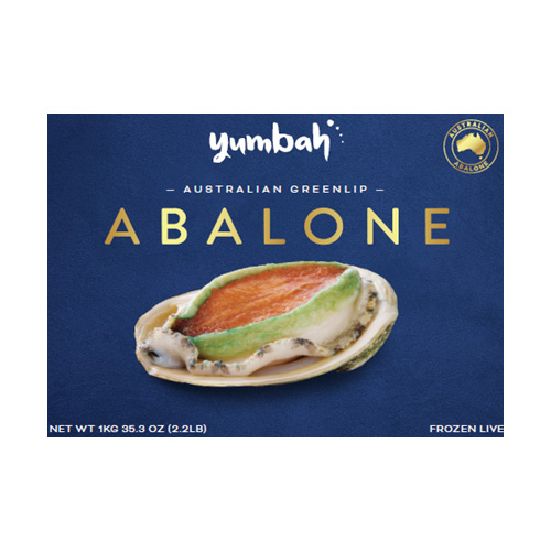 YUMBAH WHOLE IN SHELL GREENLIP ABALONE 8P FROM AUSTRALIA  10/2.2#