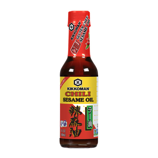 KIKKOMAN GLUTEN FREE & NON GMO CHILI SESAME OIL (LAYU)     12/5.00 FZ