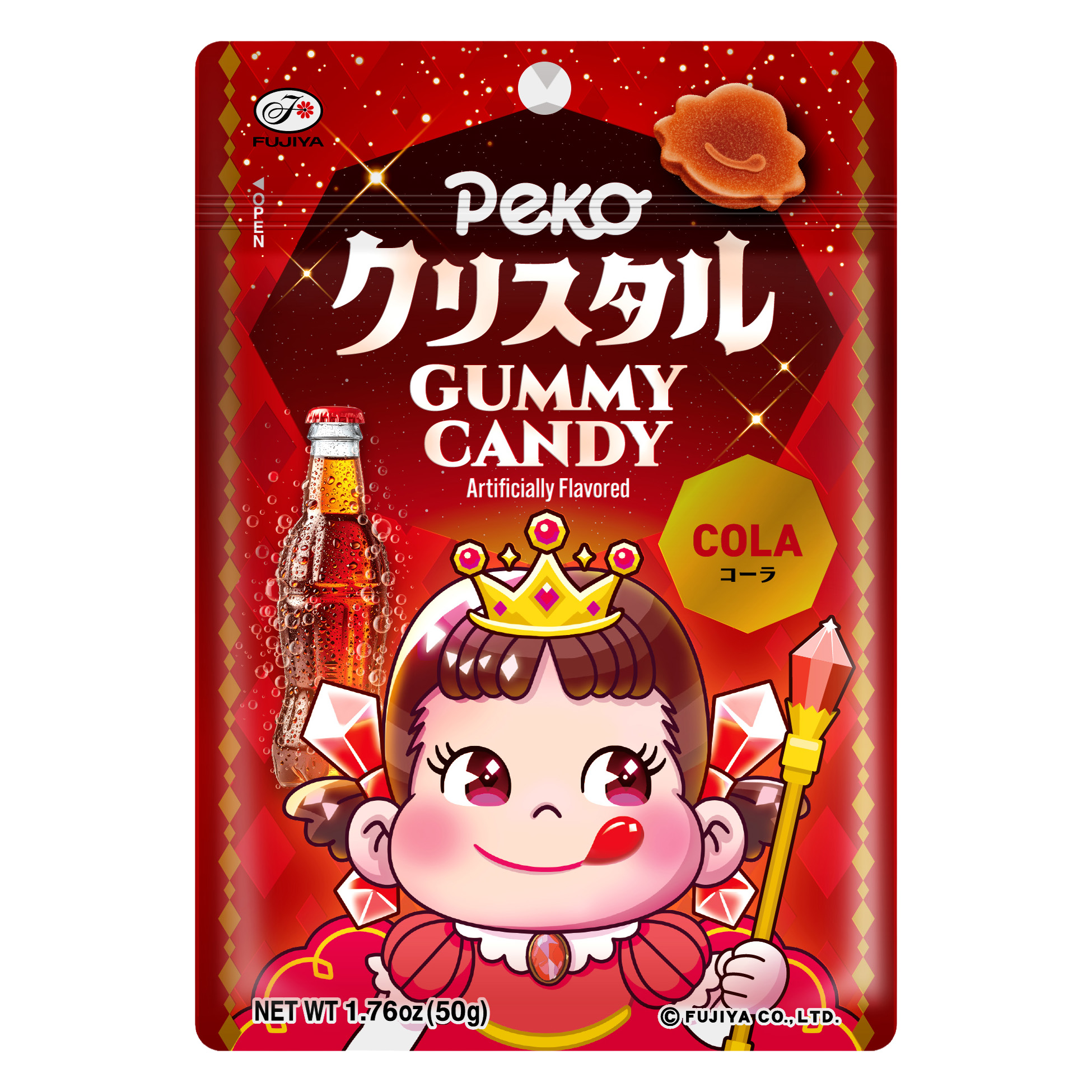 FUJIYA PEKOCHAN CRYSTAL GUMMY COLA  12/10/1.76OZ