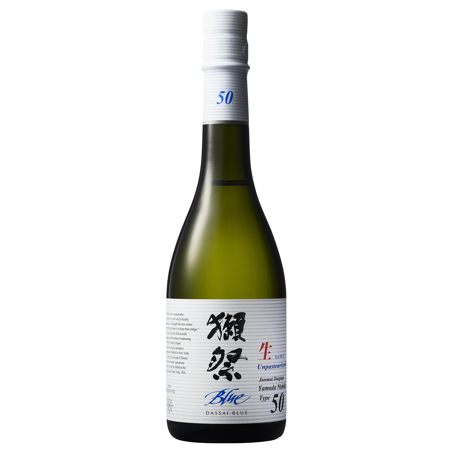 DASSAI BLUE TYPE 50 NAMA UNPASTENURIZED JUNMAI DAIGGINJO YAMADA NISHIKI SAKE  12/375 ML