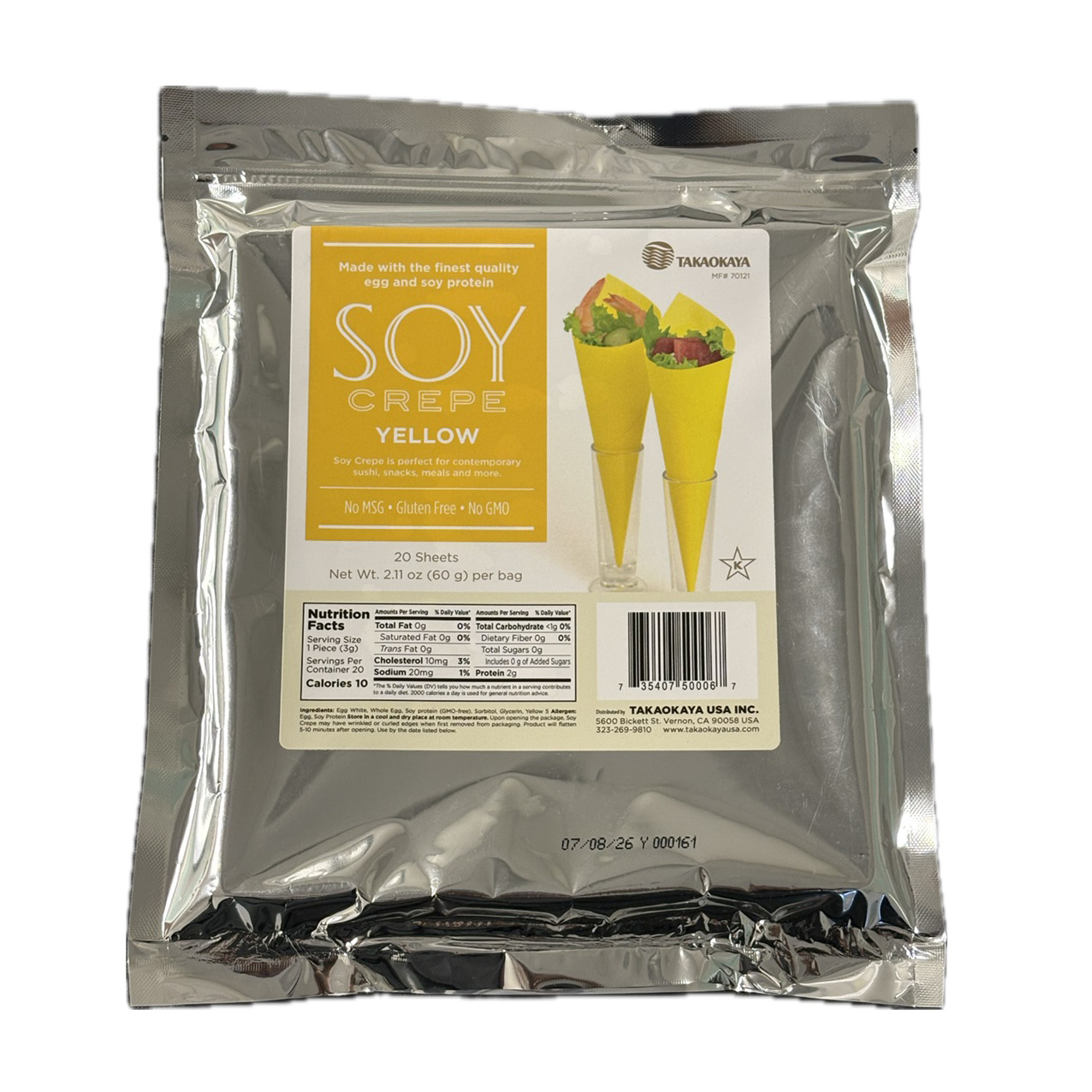 TAKAOKAYA SOY CREPE YELLOW            6/20 SHT